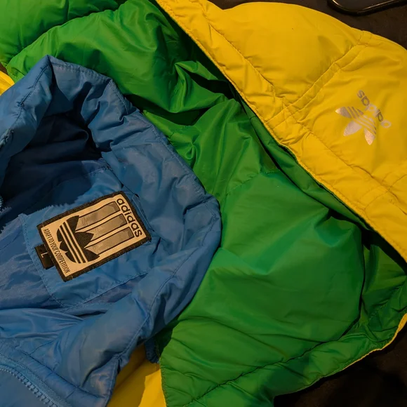 Vintage Adidas Colorblock Puffer Jacket Large - Picture 12 of 16